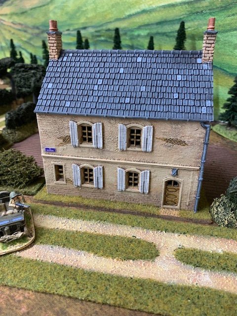 Howard Greenwood painted WW2 Normandy rural house alternate view