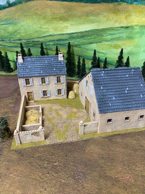 Painted WW2 Normandy Farmstead by Howard Greenwood