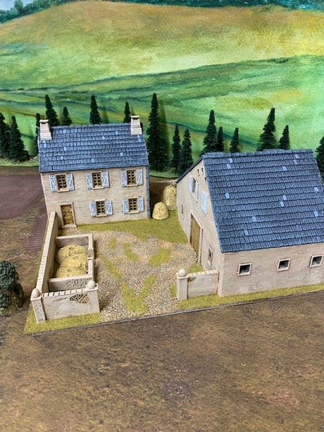 Painted WW2 Normandy Farmstead by Howard Greenwood