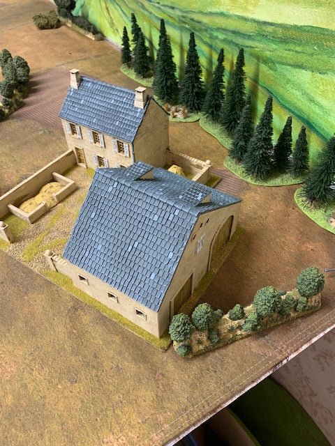 Painted WW2 Normandy Farmstead by Howard Greenwood