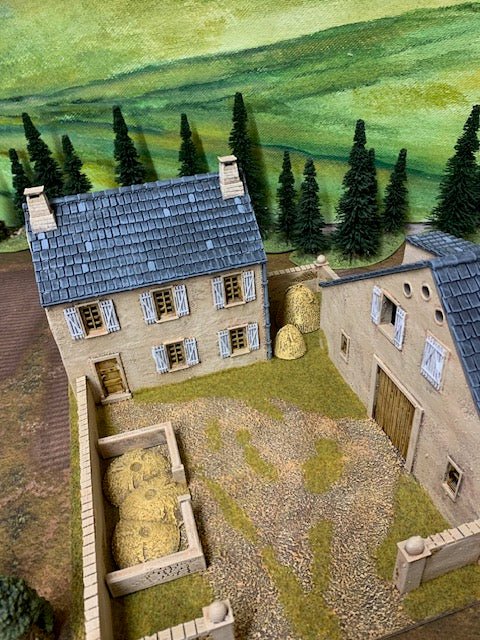 Painted WW2 Normandy Farmstead by Howard Greenwood