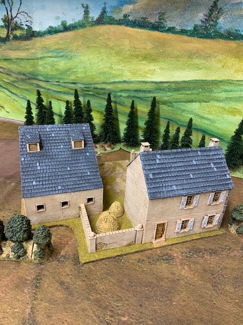 Painted WW2 Normandy Farmstead by Howard Greenwood