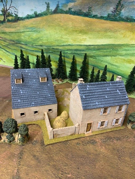 Painted WW2 Normandy Farmstead by Howard Greenwood