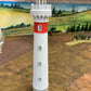 Painted Ouistreham Lighthouse model by Howard Greenwood