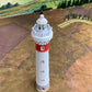 Painted Ouistreham Lighthouse model by Howard Greenwood