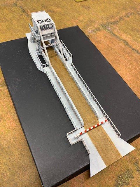 Painted Pegasus Bridge model by Howard Greenwood