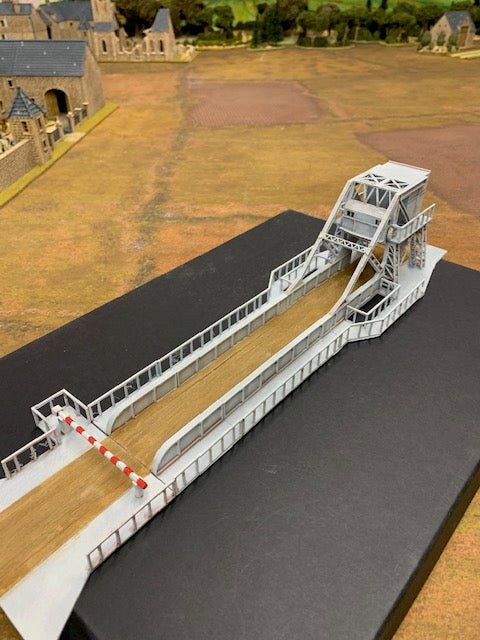 Painted Pegasus Bridge model by Howard Greenwood