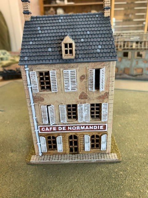 Cafe De Normandie WW2 Normandy building terrain model customer photo view 1