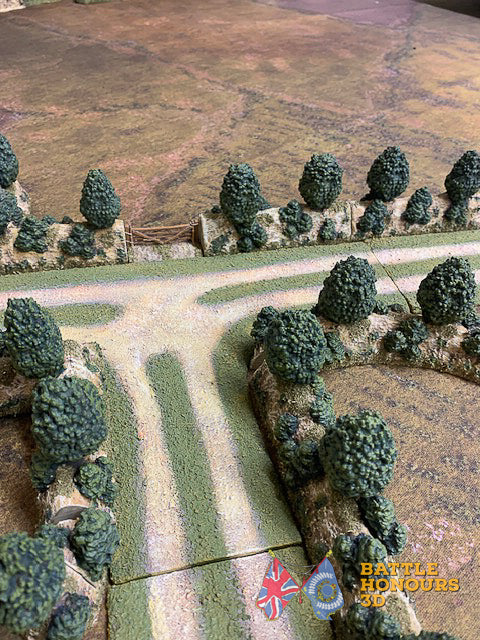 Hedgerow Rectangular Enclosures Terrain - Thin Bush (Bocage, Normandy) (WW2)