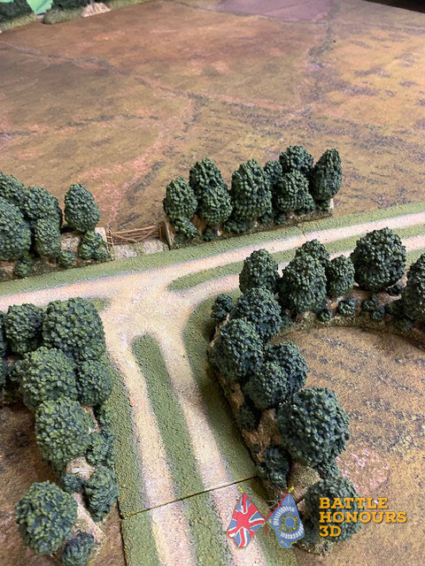 Hedgerow Rectangular Enclosure Terrain - Thick Bush (Bocage, Normandy) (WW2)