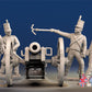 Portuguese artillery firing miniature figures