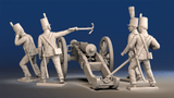 Portuguese artillery firing gun crew rear view