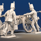 Portuguese artillery loading gun crew rear view