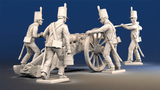 Portuguese artillery loading gun crew rear view