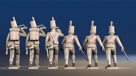Portuguese 1st Caçadores infantry command rear view