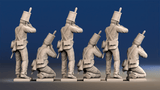 Portuguese 1st Caçadores firing skirmishers rear view