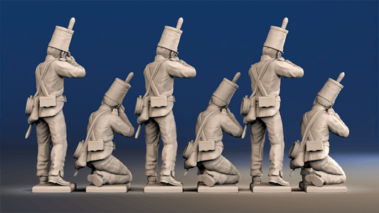 Portuguese 1st Caçadores firing skirmishers rear view