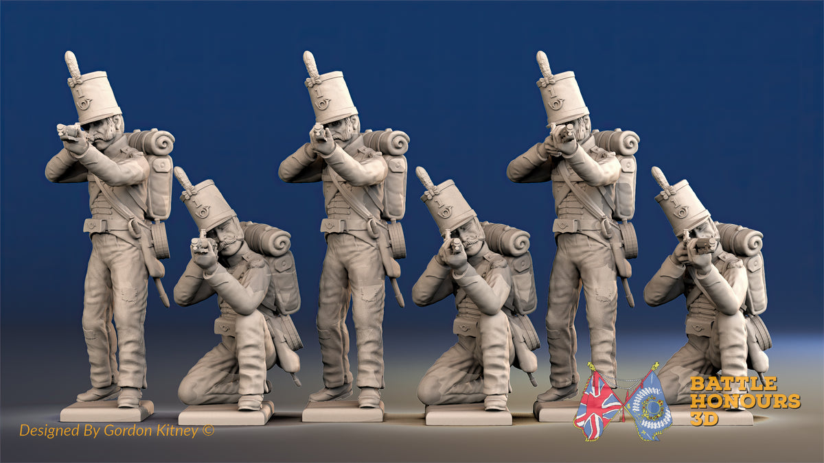 Portuguese Cacadores First Regiment firing with backpack