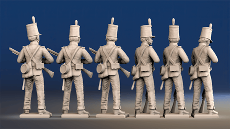 Portuguese 1st Caçadores loading skirmishers rear view