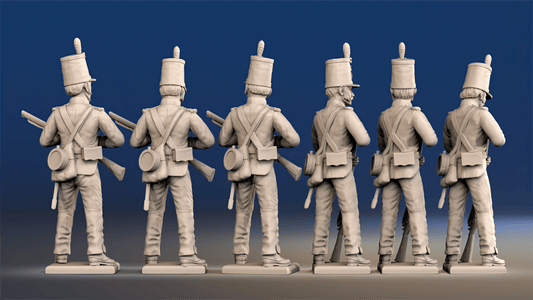 Portuguese 1st Caçadores loading skirmishers rear view