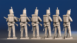 Portuguese 1st Caçadores loading skirmishers with backpacks rear view
