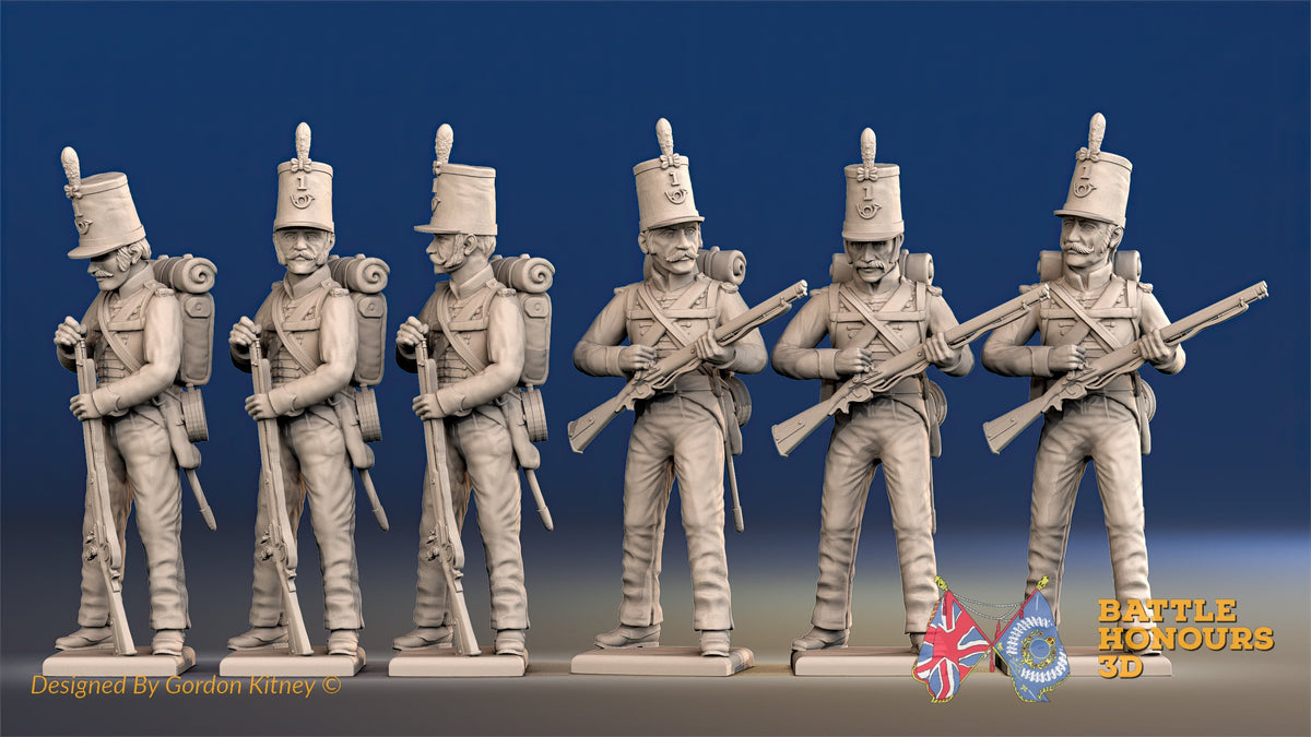 Portuguese Cacadores First Regiment loading with backpack alternate view