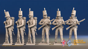 Portuguese Cacadores First Regiment loading with backpack alternate view