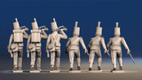 Portuguese 3rd Caçadores infantry command rear view