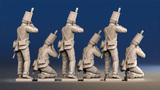 Portuguese 3rd Caçadores firing skirmishers rear view