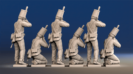 Portuguese 3rd Caçadores firing skirmishers rear view