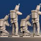 Portuguese 3rd Caçadores firing skirmishers with backpacks rear view