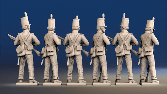Portuguese 3rd Caçadores loading skirmishers rear view