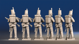 Portuguese 3rd Caçadores loading skirmishers with backpacks rear view