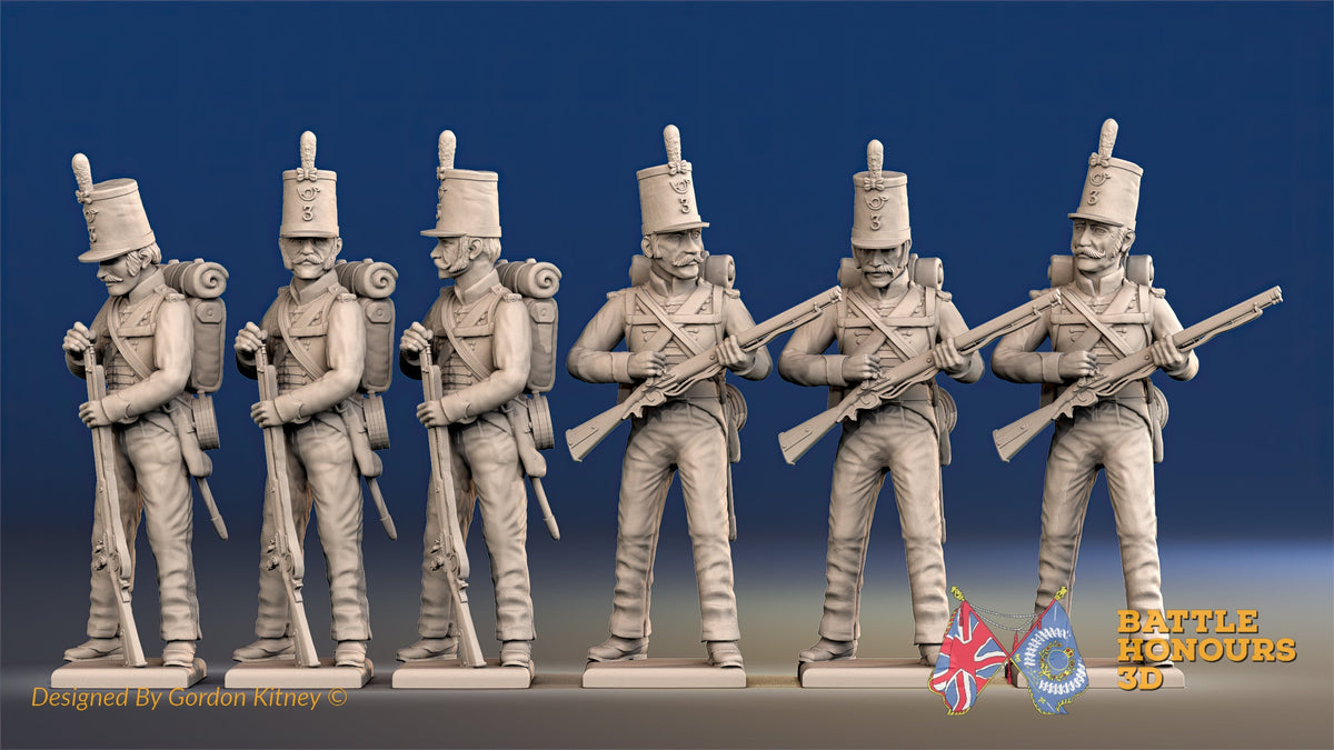 Portuguese Cacadores Third Regiment loading with backpack alternate view