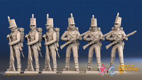 Portuguese Cacadores Third Regiment loading with backpack alternate view