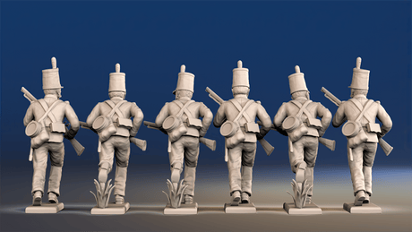 Portuguese 3rd Caçadores advancing skirmishers rear view