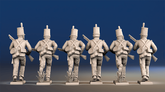 Portuguese 3rd Caçadores advancing skirmishers rear view