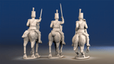 Portuguese 1st Caçadores mounted colonel command rear view