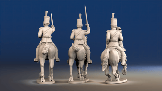Portuguese 3rd Caçadores mounted colonel command rear view