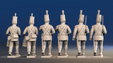 Portuguese line infantry command march attack rear view