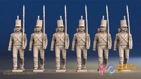 Portuguese march attack line infantry flank company