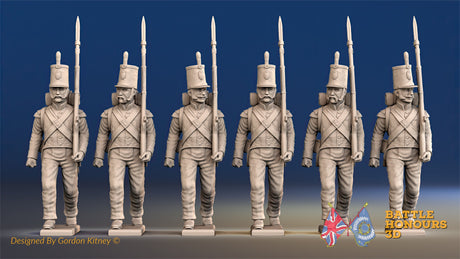 Portuguese march attack line infantry flank company