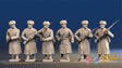 Russian greatcoat advancing fur hat miniature figures view 1