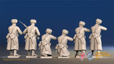 Russian greatcoat firing fur hat miniature figures view 2