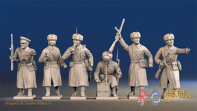 Russian greatcoat command miniature figures view 1