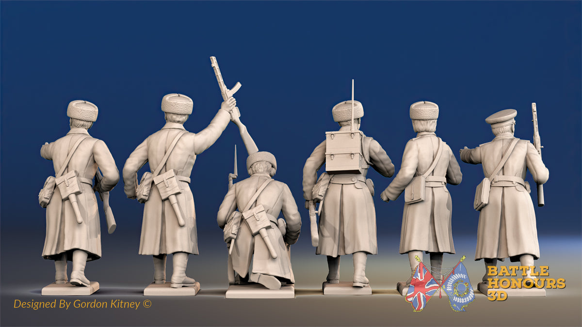 Russian greatcoat command miniature figures view 2