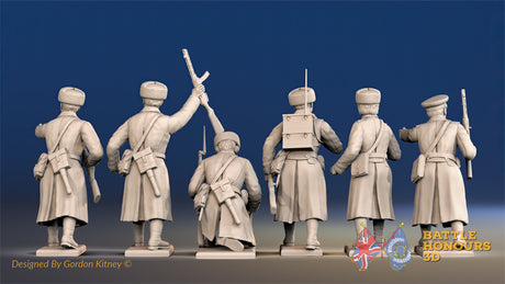 Russian greatcoat command miniature figures view 2