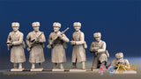Russian light machine gun greatcoat fur hat figures view 1