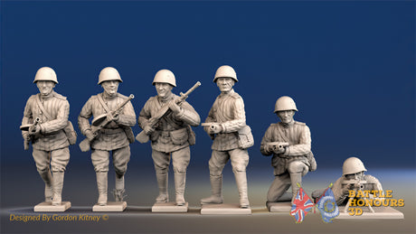 Russian light machine gun padded helmet figures view 1