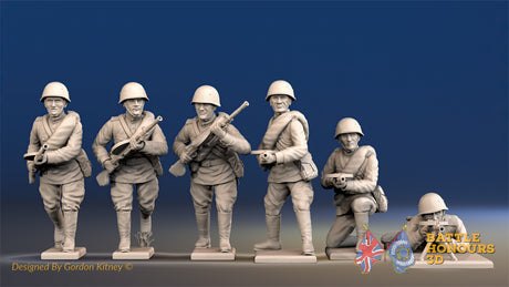 Russian light machine gun summer helmet figures view 1
